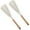 2*White, variant on Multi Function Cooking Spoon, 3 in 1 Spatula Spoon with Wooden Handle, Heat Resistant Nonstick Silicone Spoonula for Stirring, Scooping