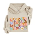 thumbnail image 3 of Wildcats Hoodie for Women Retro Groovy Floral Game Day Pullover, Sand Hoodie, XL, 3 of 8