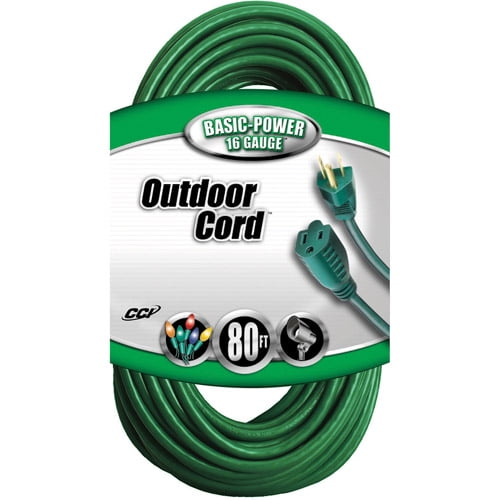 Coleman Cable 02353-8805 80' 16 3 Green 3 Conductor Vinyl Outdoor Landscape Ext Cord by Coleman Cable