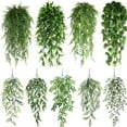 thumbnail image 3 of Cadodis Artificial Fishtail Pothos Vine Hanging Plants 4Pack  – UV Resistant Faux Vines for Porch, Wall & Indoor Outdoor Decor, Lifelike Fake Greenery, 3 of 5