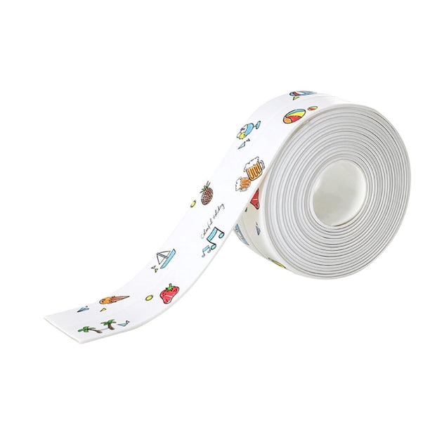 Naiovety Tira de sellado de pared acrílica impermeable a prueba de moho cinta adhesiva de sellado cinta de reparación de inodoro de baño Juegos de accesorios de baño TYPE1 8.3x8.3x3.8cm