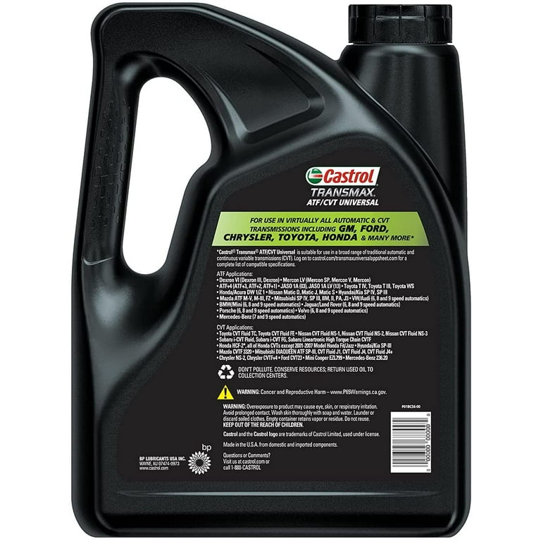 Castrol Transmax Full Synthetic Multi-Vehicle Automatic Transmission Fluid  1 Quart