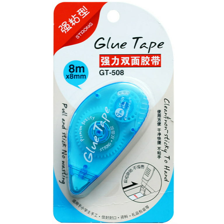 Double Sided Tape Roller - 8 Pack Adhesive Scrapbook Glue Tape Runner  Roller (8Mm X 210Ft) Easy To Use
