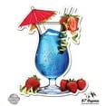 thumbnail image 1 of Fruity Tropical Drink Chilled Umbrella - 3" Vinyl Sticker - For Car Laptop I-Pad Phone Helmet Hard Hat - Waterproof Decal, 1 of 1