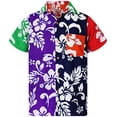 thumbnail image 2 of V.H.O. Funky Hawaiian Shirt, Shortsleeve, Mondy Hibiscus, Multicoloured, L, 2 of 4