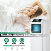 Costway EP23048 10000 BTU Portable Air Conditioner and Dehumidifier Function in White with Window Kit Remote