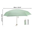 thumbnail image 4 of Unique Bargains 1 Pcs Compact Umbrella 5-Fold Umbrella Beige Light Green, 4 of 6