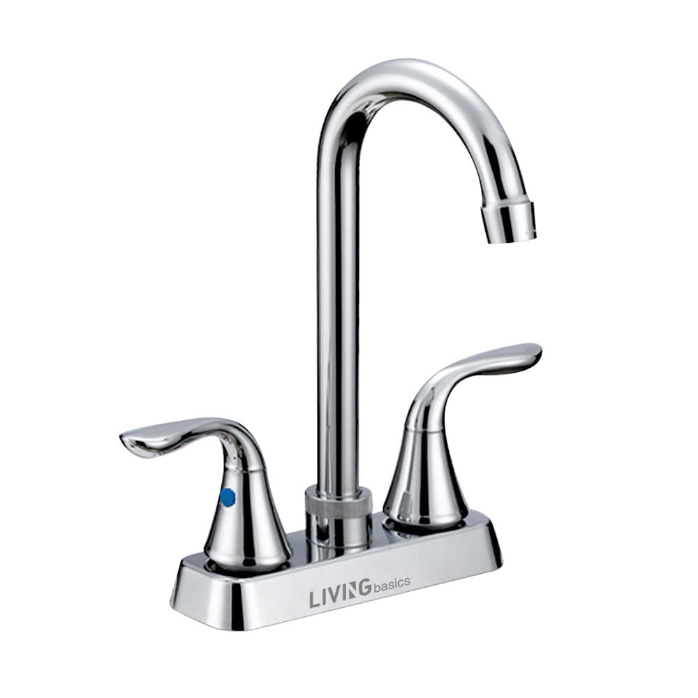 Kitchen Bar Sink Faucet, Double Handles Cold and Hot Water Faucet With  High-Arc Spout, 360°Rotation | Walmart Canada