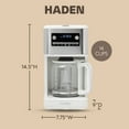 thumbnail image 5 of Haden Generous Brew 14 Cup Programmable Digital Coffee Maker, Ivory/Chrome, 5 of 10