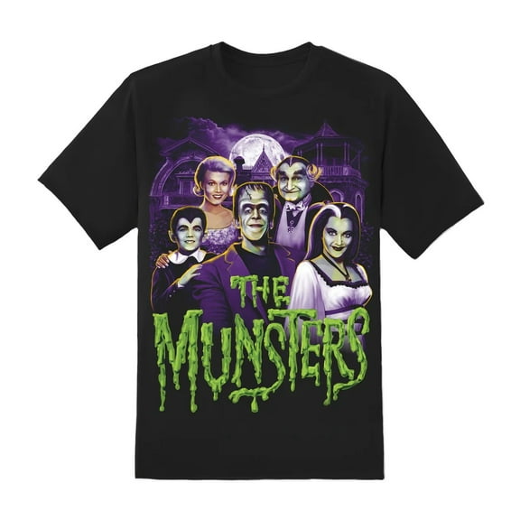 Rock Rebel Men's The Munsters Collage T-Shirt Black 2X-Large
