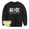 thumbnail image 2 of ACDC - Glow In The Dark - Back In Black - Toddler & Youth Crewneck Fleece Sweatshirt, 2 of 5