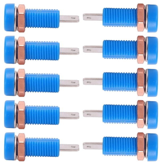 HUGFEGWE 10 Pcs Prise Banane 4mm Femelle, Panneau de Connecteur pour Instrument Électronique (Bleu) CA919-123362