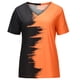 thumbnail image 4 of Tops Para Mujer Blusa Casual Elegante Camiseta Con Estampado de Manga Corta Con Cuello en V de Moda Odeerbi  ODB162585, 4 of 8