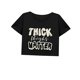 thumbnail image 3 of Camiseta corta de verano con cuello redondo para mujer, camiseta recortada para ir de compras en la calle L, 3 of 7