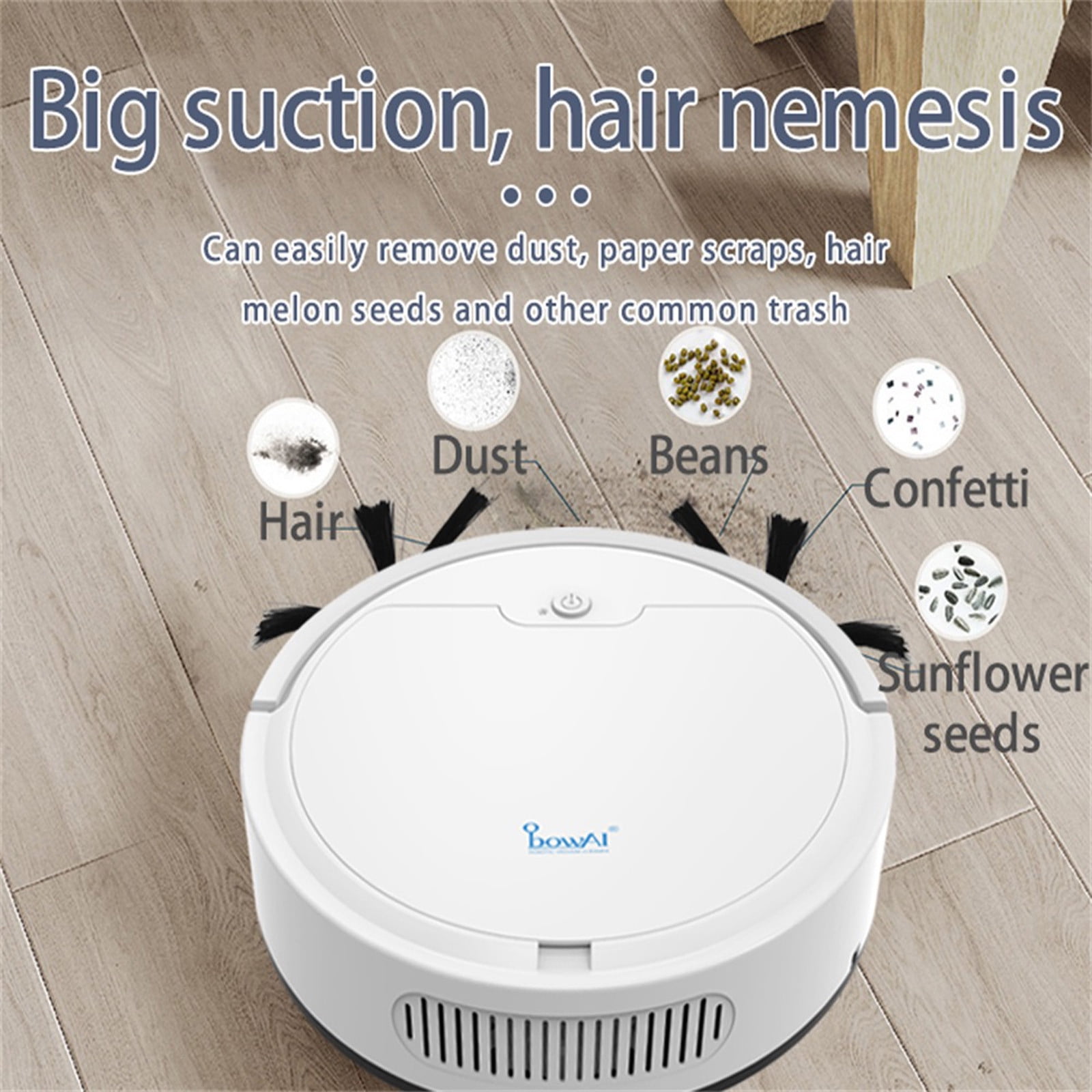 Robot Vacuum, Robot Vacuum and Mop Combo with Schedule,Smart Cleaning Robot Auto Robotic Vacuum Dry Wet Mopping Cleaner