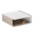 thumbnail image 1 of Caja de cosméticos de escritorio multifunción de gran capacidad para tocador y encimera. Blanco, 1 of 9