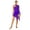 Purple, variant on Women's One Shoulder Asymmetric Leotard Lyrical Dance Figure Ice Skating Dress Green XL