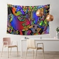 thumbnail image 2 of ZICANCN Funny Tapestry for Bedroom Aesthetic,Fox Doodle Psychedelic Pattern Wall Tapestry for Living Room 60x40 Inches, 2 of 8