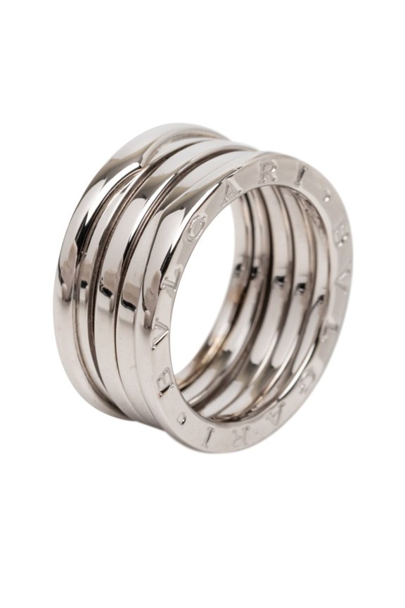 Pre-Owned Bulgari B.zero1 Ring, Size #58, 18KWG White Gold 750, Women's, BVLGARI