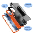 thumbnail image 2 of Njjex For Motorola Moto G Play 4G 2024 6.5" Case with Belt-Clip Holster ,Heavy Duty Protective Drop Protection Shockproof Cover with [Built in Screen Protecotr] - Orange, 2 of 6