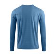 thumbnail image 3 of JXMVOJ Men's Solid Color Round Neck Long Sleeve Casual Sports Shirt, Nylon Spandex Blend, Lightweight Breathable Summer Fabric, Versatile for Outdoor, Running, Cycling, Gym Outfits, 3 of 8