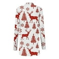 thumbnail image 2 of DDAPJ pyju Ugly Christmas Cardigans for Women Long Sleeve Open Front Outwear Coat Lightweight Casual Fashion Fall Clothes White XL, 2 of 4