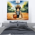 thumbnail image 3 of Happy Father's Day Afghan Hound Playing Basketball with Best Dad Jersey Tapestry Dog Lover Wall Hanging Backdrop Home Decor - 13006, 3 of 5