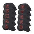 thumbnail image 4 of 10 fundas para cabezas de palos de golf, protector de palos de golf, equipo de golf de moda, accesorios de cuero PU ligeros y resistentes a los Negro, 4 of 8