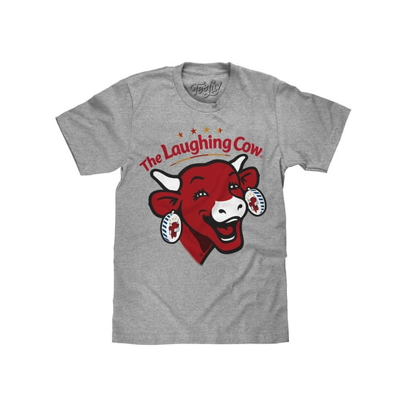 Tee Luv Men's The Laughing Cow Cheese Logo T-Shirt (L)