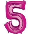 thumbnail image 7 of Moana Party Supplies 5th Birthday Balloon Bouquet Decorations - Pink Number 5, 7 of 7