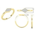 thumbnail image 4 of Dazzlingrock Collection Round White Diamond Rhombus Stackable Wedding Band for Women (0.05 ctw, Color I-J, Clarity I1-I2) in 14K Yellow Gold, Size 6.5, 4 of 6