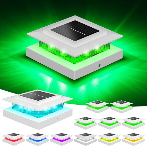 Luces solares tipo poste NIORSUN, impermeables, 12 unidades (blancas)