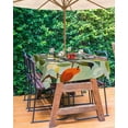 thumbnail image 3 of Hokiten Outdoor Tablecloths with Umbrella Hole & Zipper, Spring Birds Leaves 54x80 Inch Tablecloth Rectangle, Summer Pastoral Botanical Waterproof Table Cloth, Patio/Pool/Picnic Table Covers, 3 of 7