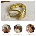 thumbnail image 5 of DESIGNICE Gold Bangles for Women Unique Twisted Design Chunky Bracelets Open-Close Bangles Bracelets for Women Gold2, 5 of 7