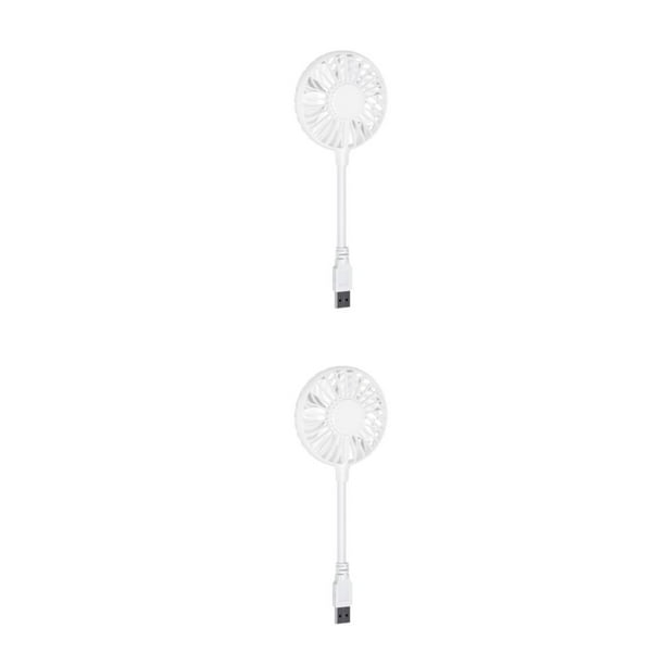 Ventilador USB recargable silencioso Inteprter mini herramientas 2piezas Blanco