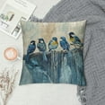 thumbnail image 2 of Creowell Ink Painting Watercolor Blue Birds Spring Home Sofa Chair Bed Decoration Lumbar Pillowcase Decorative Throw Pillow Cover Case, 2 of 5