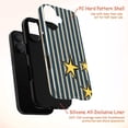 thumbnail image 4 of Vintage Blue Striped Star Phone Case, Retro Navy Vertical Lines & Yellow Stars Cover for iPhone 17 16 15 14 13 12 11 Pro Plus Mini, 4 of 6