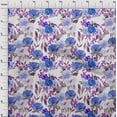 thumbnail image 3 of oneOone Georgette Viscose Purple Fabric Florals Sewing Craft Projects Fabric Prints By Yard 42 Inch Wide, 3 of 4