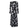 thumbnail image 5 of IDALL Robes Maxi, Robe à Manches Longues Robe Imprimée Robe Longue Vêtements Musulmans Robes Longues, Robes Hawaïennes, Robes Noires m, 5 of 5