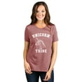 thumbnail image 2 of Unicorn Tribe Women's Fashion Relaxed T-Shirt Tee Heather Rouge Large, 2 of 3