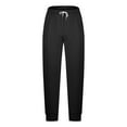 thumbnail image 5 of YLSDY Mens Jogging Pants Baggy Casual Solid Color Sweatpants Stretch Elastic Waist Drawstring Sport Pants with Pockets Black 16-18, 5 of 5