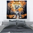 thumbnail image 3 of Mummy Schnauzer Happy Halloween with Pumpkins Bats Spooky Fun Tapestry Miniature Schnauzer Dog Lover Wall Hanging Backdrop Home Decor - 00019, 3 of 5