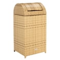 thumbnail image 6 of SAFAVIEH Serapis Contemporary Modern Outdoor Patio Trash Bin, Natural, 6 of 14