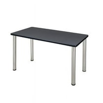 Regency 42 inch x 24 inch Kee Training Table in Grey and  Chrome