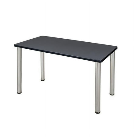 UPC: 0843532026939 | Regency 42 inch x 24 inch Kee Training Table in Grey and Chrome