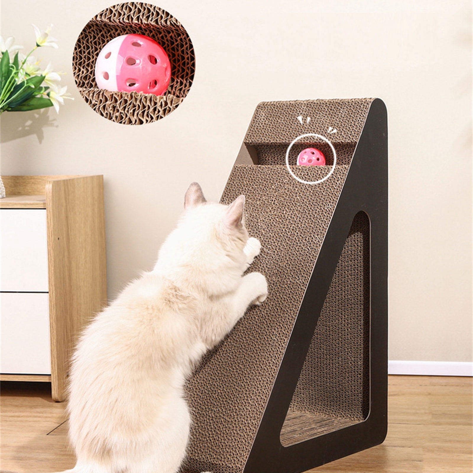 Standing Cats Scratcher With Rotating For Engaging Pet Entertainment Indoor Boredom Cats Entertainment Toy