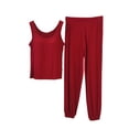 thumbnail image 4 of Wensltd Ribbed Pajama Set Women Lightweight Sports Camisole Lantern Pants Nightwear Outfits, 4 of 9