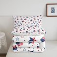 thumbnail image 5 of Manfei 4Th Of July Twin Comforter Sets,Stars Heart Us Flag Bedding Set,White,Polkadot Reversible,2pcs,1 Comforter and 1 Pillowcase, 5 of 7