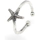 thumbnail image 1 of 1 unidad de anillos ajustables de aleación con forma de estrella de mar para hacer joyas, anillos de metal plateado decorativos, 1 of 2