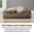 thumbnail image 5 of FurHaven Pet Products Faux Fur & Velvet Pillow Sofa Pet Bed for Dogs & Cats - Driftwood Brown, Jumbo, 5 of 9